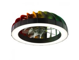 Brilliant G81080/06 Fanora Ανεμιστήρας Οροφής με Φωτισμό LED RGB Τηλεχειριστήριο 46cm 30W Μαύρο