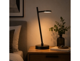 Brilliant  Επιτραπέζιο φωτιστικό LED Pesso με μπαταρία, USB, ισχύ 4W και διαστάσεις 23x16x45cm - Μαύρο