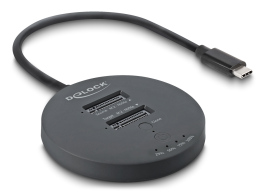 DELOCK docking station για M.2 NVMe PCIe SSD 64364 2 θέσεων 20Gbps clone function μαύρο