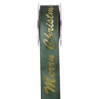 ΚΟΡΔ.ΣΑΤΕΝ ΟΥΓΙΑ MERRY XMAS 3,8CMX9M ΠΡΑΣΙΝΟ