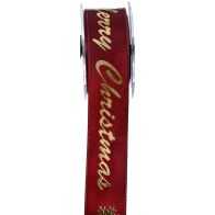 ΚΟΡΔ.ΣΑΤΕΝ ΟΥΓΙΑ MERRY XMAS 3,8CMX9M ΜΠΟΡΝΤΟ