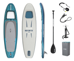 BESTWAY φουσκωτή σανίδα SUP Aqua Drifter View 6532H με διάφανο παράθυρο 335x91.5x15cm μπλε