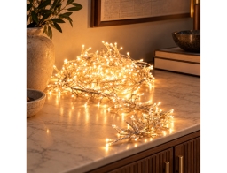 2016 Φωτάκια LED - 14,6 Μέτρα + 3 Μέτρα σύνδεσης , Πυκνή Διάταξη, με χειριστήριο, 8 προγράμματα, Μαύρο καλώδιο - Θερμό Λευκό