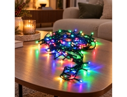 320 Φωτάκια LED - 23,93 Μέτρα + 3 Μέτρα σύνδεσης, Κανονική Διάταξη, Πράσινο καλώδιο PVC - Πολύχρωμο