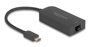 DELOCK αντάπτορας δικτύου 66046 USB-C 2.5Gbps Ethernet μαύρος