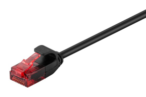 GOOBAY καλώδιο δικτύου 71547 CAT 6 U/UTP slim copper 250MHz 0.15m μαύρο