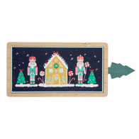 Ladelle Πιατέλα 33x12cm Μπλε  Merry Christmas Festive Fun Μπαμπού/Κεραμική  Σε Συσκευασία Δώρου