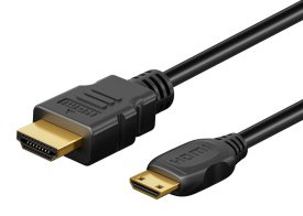 GOOBAY καλώδιο mini HDMI σε HDMI 74081 με Ethernet 4K/60Hz 18 Gbps 1m μαύρο