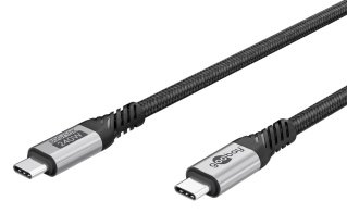 GOOBAY καλώδιο USB-C 74776 USB4 240W 80Gbps 16K/60Hz 1.5m μαύρο
