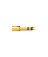 QTX ADAPTOR 6.3mm STEREO JACK PLUG - 3.5mm STEREO JACK SOCKET  GOLD