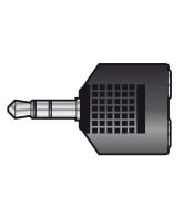 QTX ADAPTOR 3.5mm STEREO JACK PLUG – 2 x 3.5mm STEREO JACK SOCKET