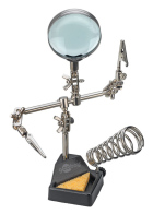 Goobay 76560 Βάση Στήριξης Πλακέτας με Μεγεθυντικό Φακό & Θέση για Κολλητήρι Μαύρη