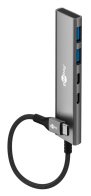 GOOBAY USB hub 76563 4x θυρών USB 3.2 5Gbps USB-C σύνδεση γκρι