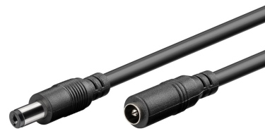 GOOBAY καλώδιο προέκτασης τροφοδοσίας 76671 5.5x2.1mm 5m μαύρο