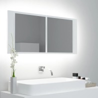vidaXL Ντουλάπι Καθρέπτη LED 100x12x45 cm RGB 804980