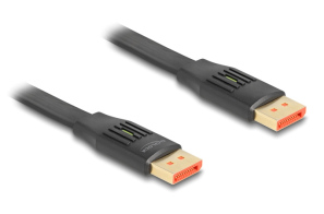 DELOCK καλώδιο DisplayPort 81006 flat 8K/60Hz 32.4 Gbps HDR 2m μαύρο