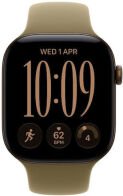 Apple Watch Series 12 Smartwatch Aluminium 46mm Αδιάβροχο με Παλμογράφο Dark Bronze Aluminium with Olive Sport Band M/L