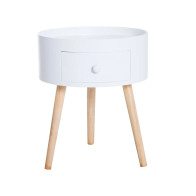 HOMCOM Βοηθητικό Ξύλινο Τραπεζάκι με 1 Συρτάρι 38 x 45 cm  833-363