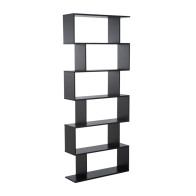 Ξύλινη Βιβλιοθήκη με 6 Ράφια 80 x 23 x 192 cm Χρώματος Μαύρο HOMCOM 833-382BK