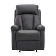 Ανακλινόμενη Πολυθρόνα με Υποπόδιο 80 x 97 x 107 cm Χρώματος Μαύρο HOMCOM 833-455BK