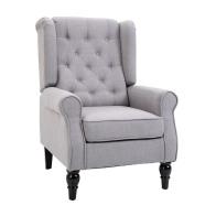 Homcom 833-695GY Ξύλινη Πολυθρόνα 76x86x108cm