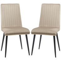 Σετ HOMCOM με 2 επικαλυμμένες καρέκλες κουζίνας με ατσάλινα πόδια και σχέδιο που εξοικονομεί χώρο, 43x58x90 cm 835-852V00LR