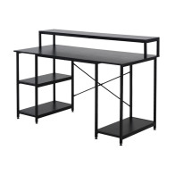 HOMCOM Μεταλλικό Γραφείο με Θέση για Υπολογιστή και 3 Ράφια 140 x 60 x 93 cm  836-202