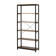 HOMCOM Μεταλλική Βιβλιοθήκη με 6 Ράφια 80 x 30 x 180 cm 836-279