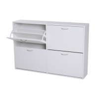 HOMCOM Ξύλινη Παπουτσοθήκη 120 x 24 x 81 cm  837-004WT