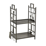 Outsunny Μεταλλική Ξυλιέρα Τζακιού με Αξεσουάρ 842-152