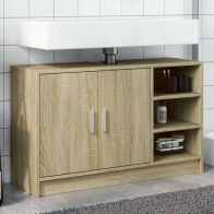 vidaXL Ντουλάπι Νιπτήρα Μπάνιου 90x29x55 cm σε Χρώμα Δρυ Sonoma με Άφθονο Αποθηκευτικό Χώρο 848124