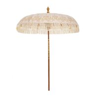 A.I. Ομπρέλα Μακραμέ Ø185εκ. Ύψος 170-250cm και Eσωτερικό 210cm Bali Λευκό