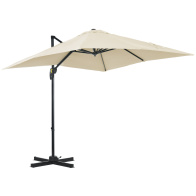 Outsunny Garden Parasol με 5 επίπεδα και ρυθμιζόμενη γωνία 360°, 245x245x248 cm, κρέμα 84D-051V00CW