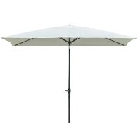 Ομπρέλα Κήπου Outsunny Ορθογώνια 200x300cm Ανοιγόμενη μανιβέλα και Ρυθμιζόμενη Κλίση, Μπεζ 84D-158BG