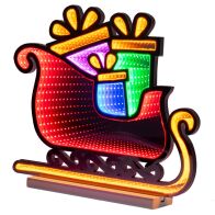 Infinity Έλκιθρο με Δώρα Φωτιζόμενο σε Ξύλινη Βάση Διπλής Όψης 64Χ46εκ.