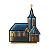 Infinity Εκκλησία Φωτιζόμενη σε Ξύλινη Βάση Διπλής Όψης 51Χ60εκ.