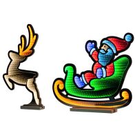 Infinity Φωτιζόμενο Έλκιθρο με Αη Βασίλη Διπλής Όψης 100Χ46εκ.