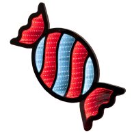 Infinity Φωτιζόμενη Χριστουγεννιάτικη Κρεμαστή Καραμέλα Διπλής Όψεως 30εκ.