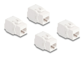 DELOCK Keystone module 86051 RJ45 σε LSA Cat.6A UTP λευκό 4τμχ