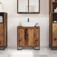 vidaXL Ντουλάπι Νιπτήρα Μπάνιου από Παλαιωμένο Ξύλο 60x35x60 εκ. Συνθετικό Ξύλο 869177