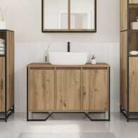 vidaXL Ντουλάπι Νιπτήρα Μπάνιου Artisan Oak 91x35x60 cm από Συνθετικό Ξύλο 869181