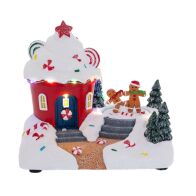 ΦΩΤΙΖΟΜΕΝΟ ΣΚΗΝΙΚΟ ΜΕ CUPCAKE KAI GINGERBREAD ΑΝΘΡΩΠΑΚΙΑ 19Χ13Χ17ΕΚ ΜΠΑΤΑΡΙΑΣ