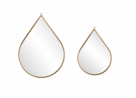 Lifa-Living Καθρέφτες "Drop Anna"  - Σετ 2 τεμαχίων Χρυσό 8719743326514