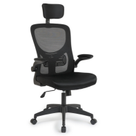 Lifa-Living Καρέκλα γραφείου Liverpool 116,5-126,5 x 63 x 60,5 cm  Μαύρο 8720604886986