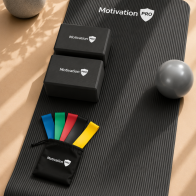 MotivationPro Yoga & Pilates Set – Πλήρες Σετ για Yoga, Pilates & Ενδυνάμωση - Μαυρο