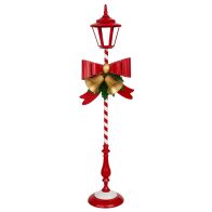 ΚΟΚΚΙΝΟ ΜΕΤΑΛΛΙΚΟ ΦΑΝΑΡΙ ΜΕ ΚΟΚΚΙΝΟ ΦΙΟΓΚΟ ΚΑΙ ΧΡΥΣΑ ΚΑΜΠΑΝΑΚΙΑ 49Χ32Χ173ΕΚ