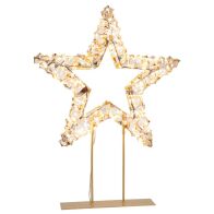 ΦΩΤΙΖΟΜΕΝΟΣ ΕΠΙΤΡΑΠΕΖΙΟ ΔΙΑΚΟΣΜΗΤΙΚΟ ΑΣΤΕΡΙ  ΣΕ ΧΡΥΣΗ ΒΑΣΗ 39Χ11Χ46ΕΚ ΜΕ 600 LED ΘΕΡΜΟ ΛΕΥΚΟ IP44