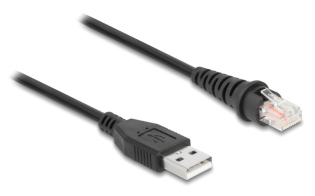DELOCK καλώδιο USB σε RJ50 90612 για barcode scanner 3m μαύρο