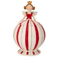 ΛΕΥΚΗ ΜΕ ΚΟΚΚΙΝΕΣ ΡΙΓΕΣ ΚΕΡΑΜΙΚΗ ΜΠΙΣΚΟΤΙΕΡΑ ΣΕ ΣΧΗΜΑ ΝΕΡΑΙΔΑΣ 17Χ17Χ27ΕΚ