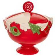 ΚΟΚΚΙΝΟ ΛΕΥΚΟ ΚΕΡΑΜΙΚΟ ΜΠΩΛ ΚΑΡΑΜΕΛΑ ΜΕ ΚΑΠΑΚΙ ΜΕ 22Χ22Χ24ΕΚ